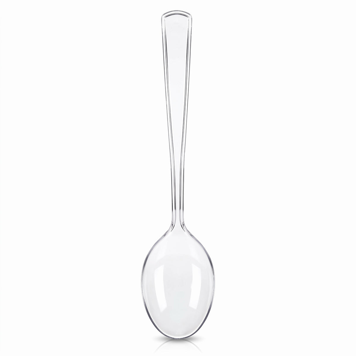 Clear 9.75" Plastic Serving Spoons for Catering