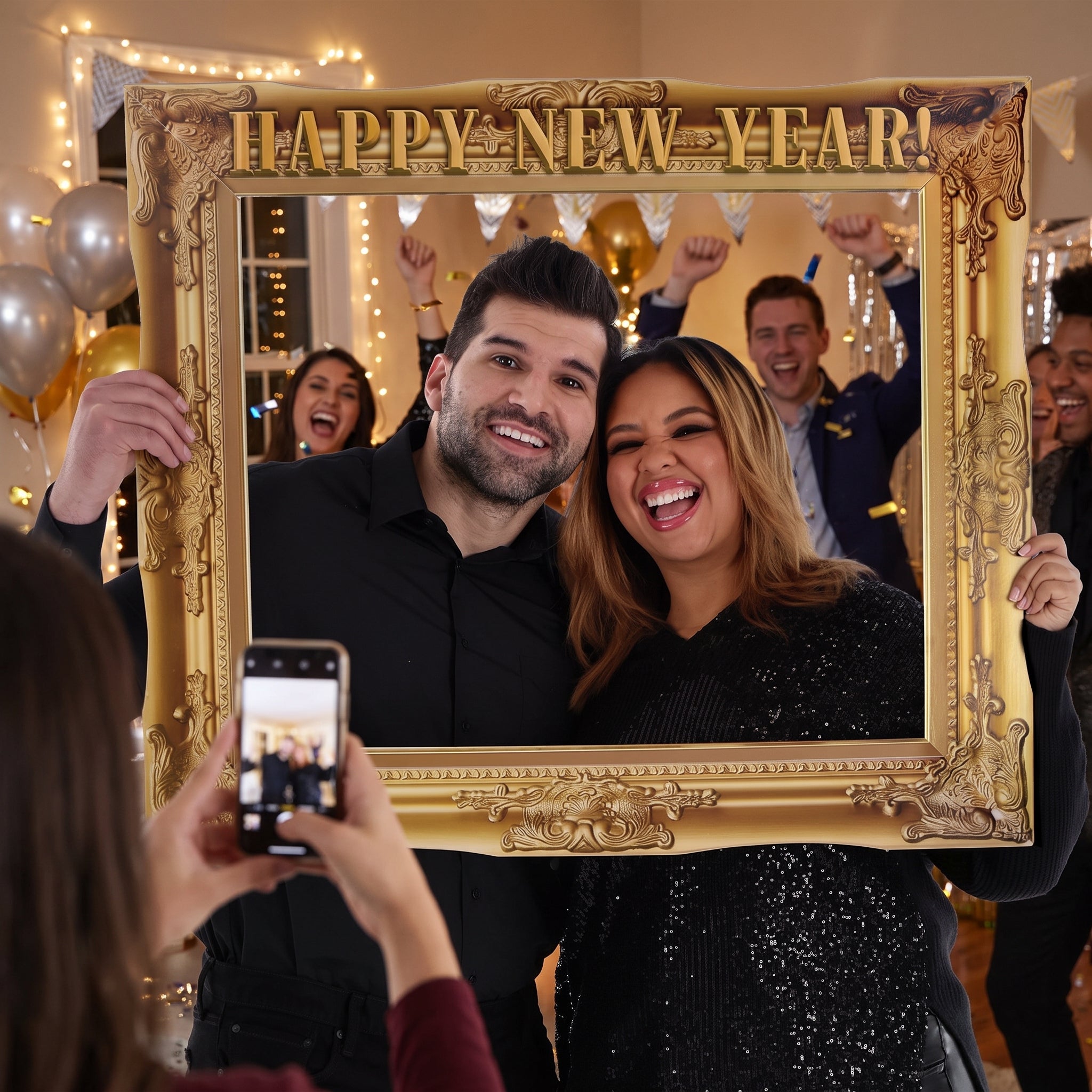 Happy New Year Giant Photo Frame Prop