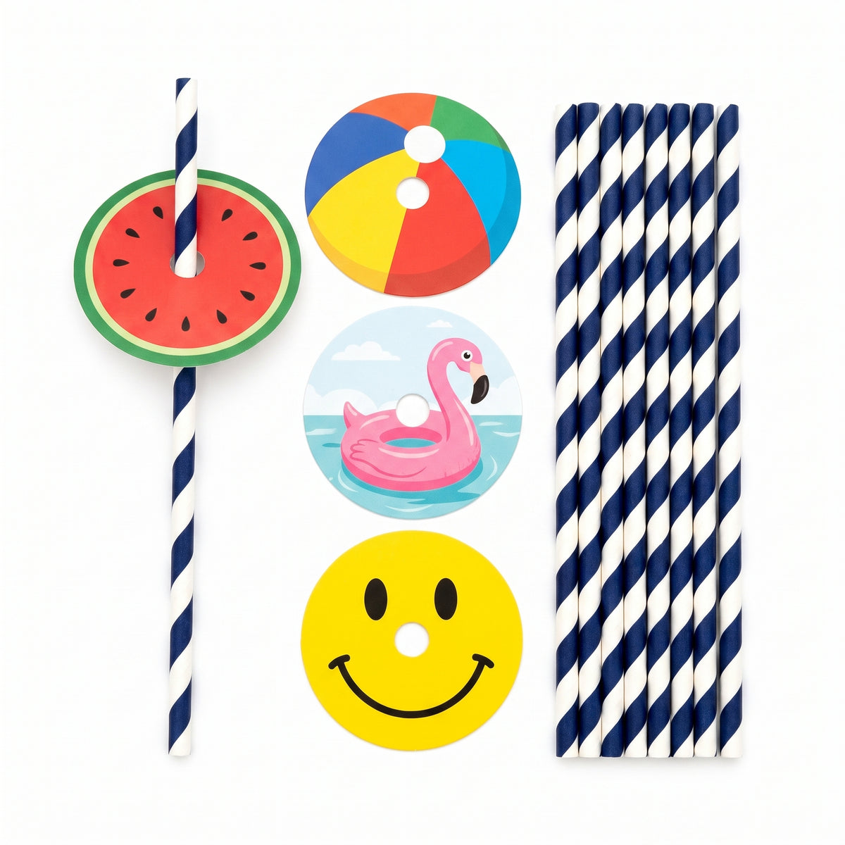 Pool Party Paper Drink Topper Set