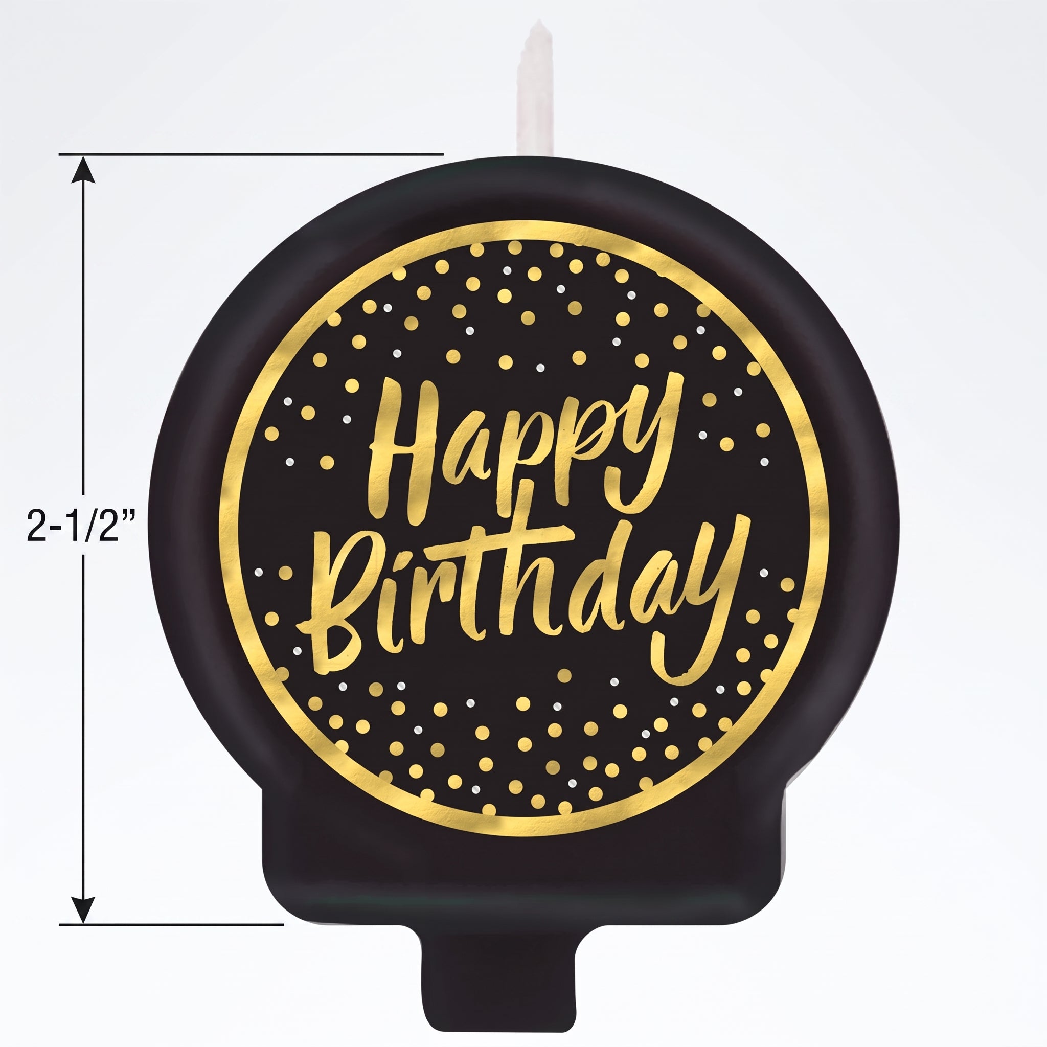 Confetti Wishes Happy Birthday Molded Candle