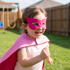 Bright Pink Superhero Domino Mask