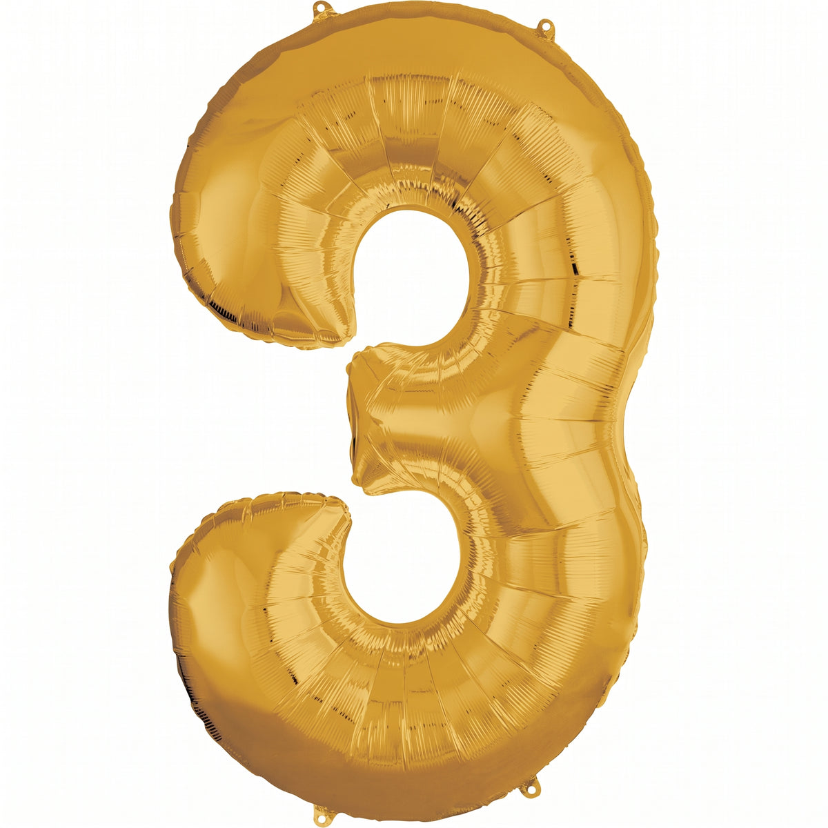 Gold Number 3 Foil Balloon - 50-Inch
