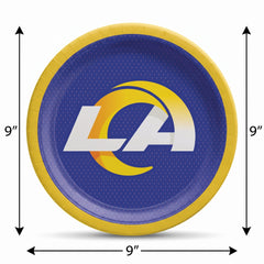 Los Angeles Rams 9" Round Paper Plates