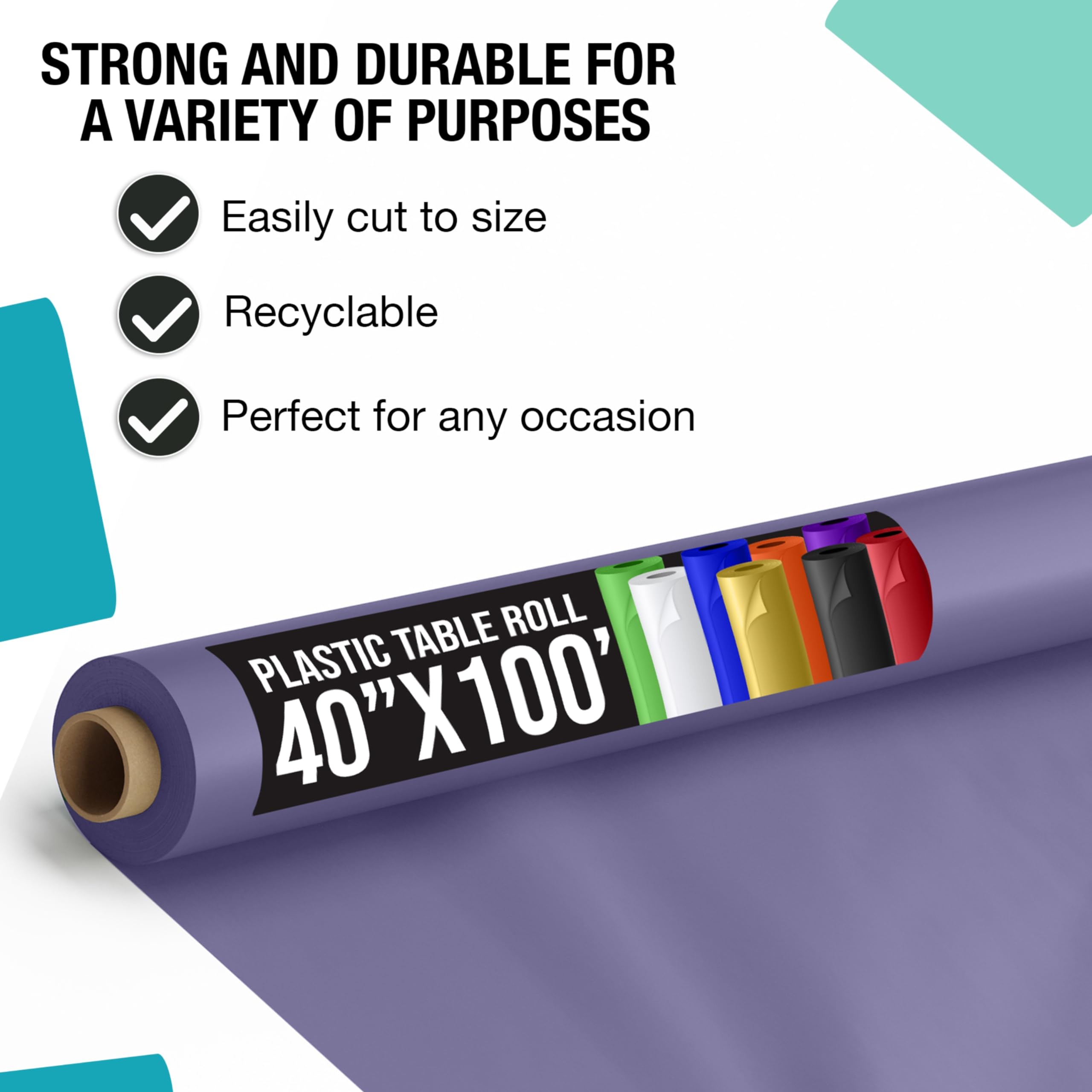 40 In. x 100 Ft. Lavender Table Roll | Case of 6