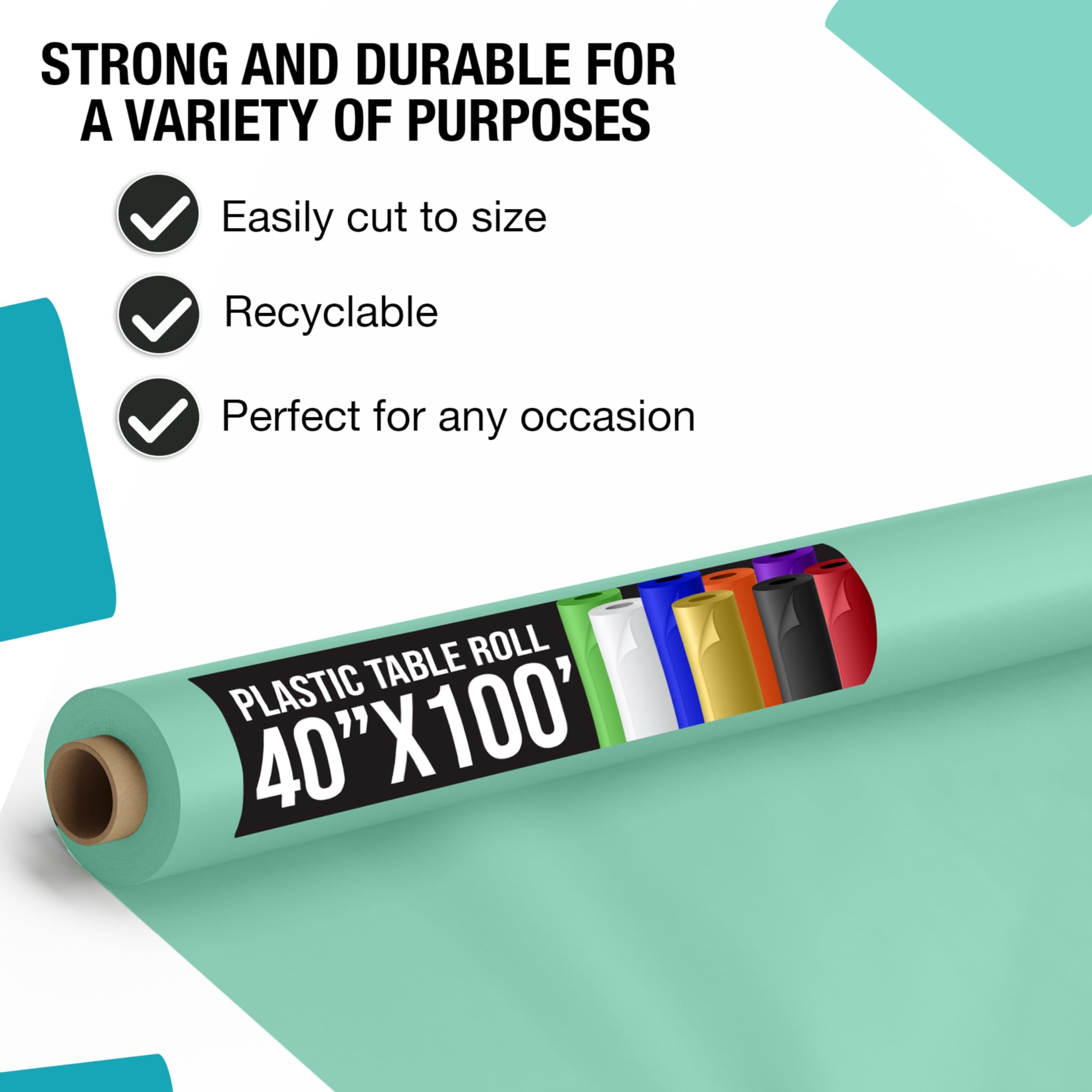 40 In. x 100 Ft. Mint Table Roll | Case of 6