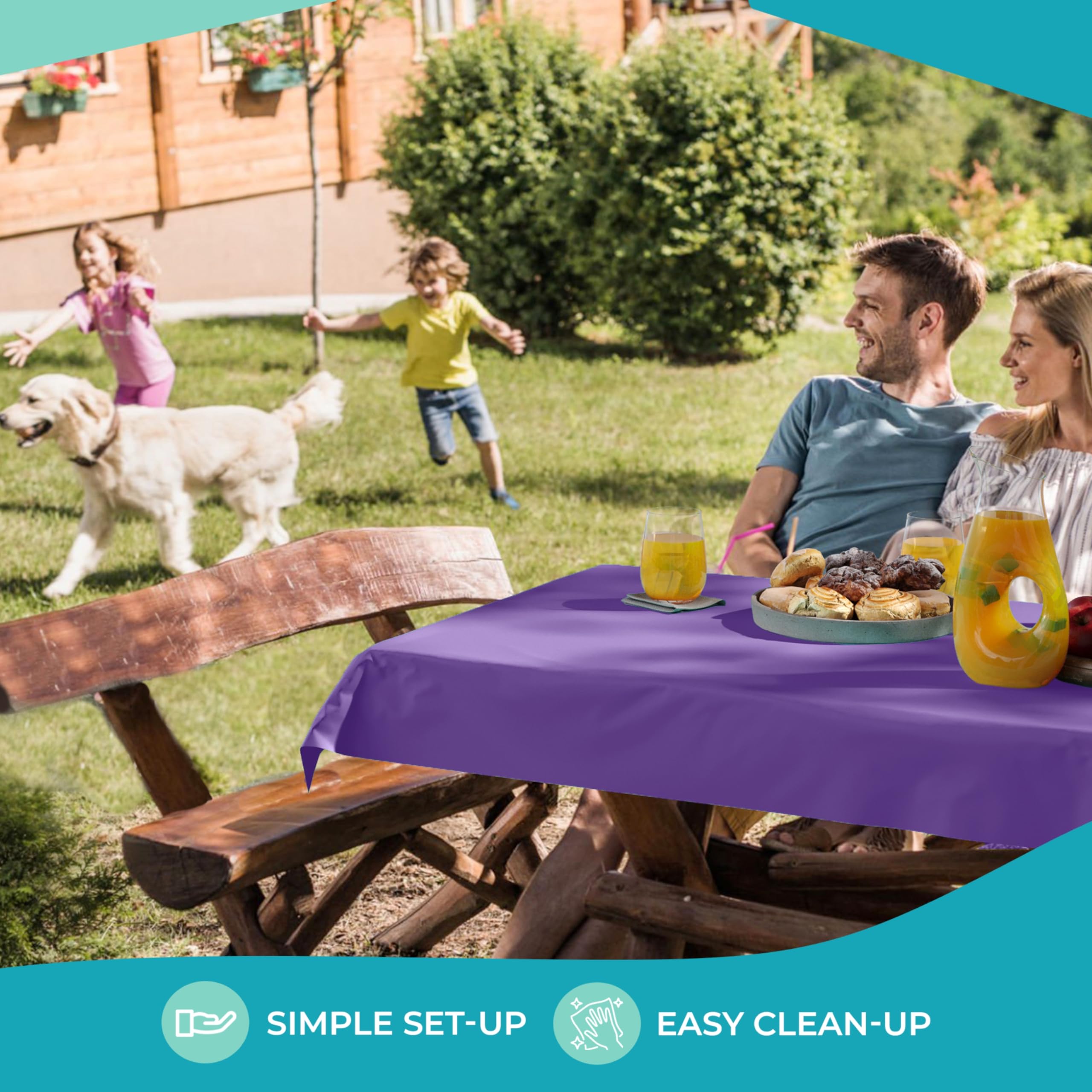 40 In. x 100 Ft. Purple Table Roll | Case of 6