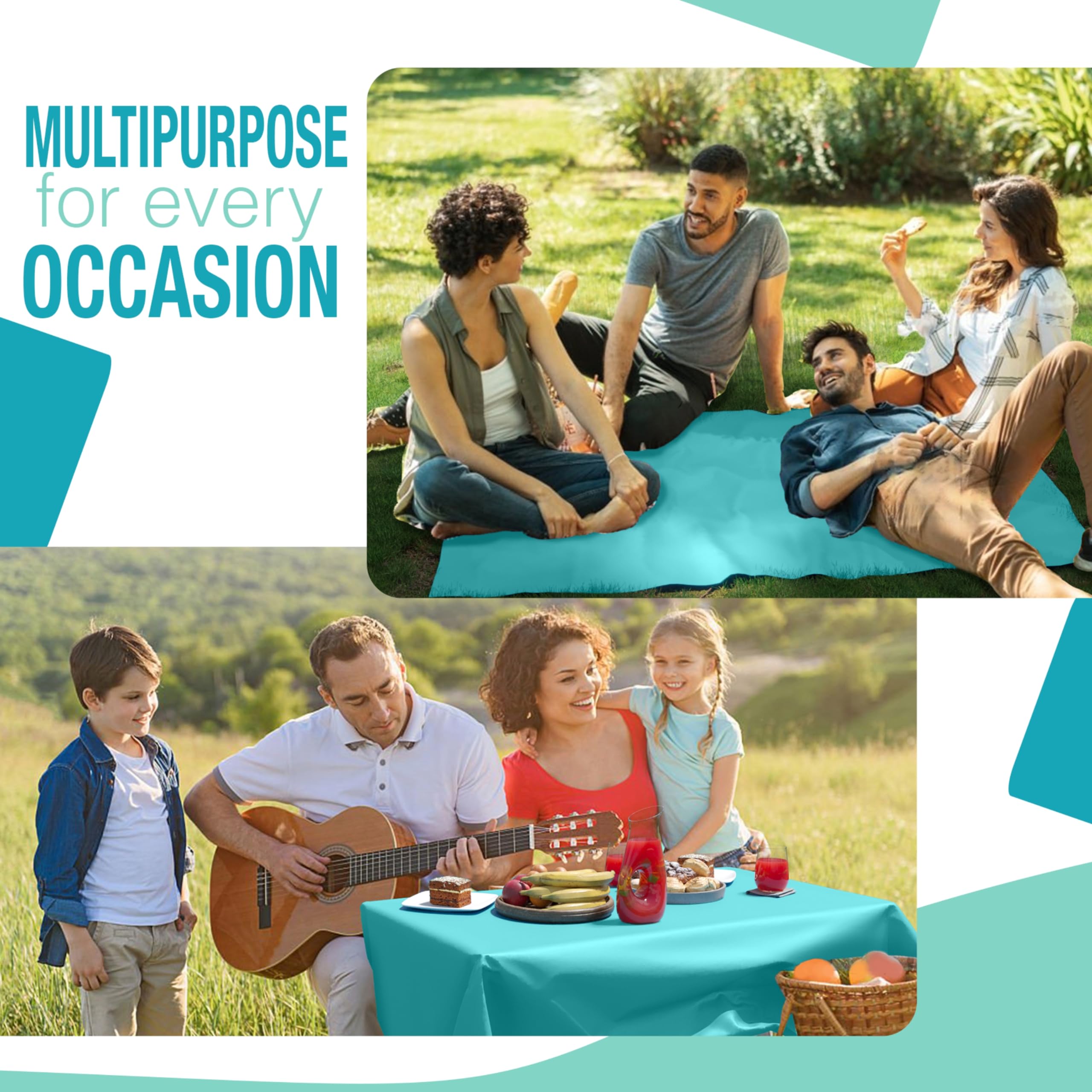 40 In. x 300 Ft. Premium Aqua Blue Table Roll