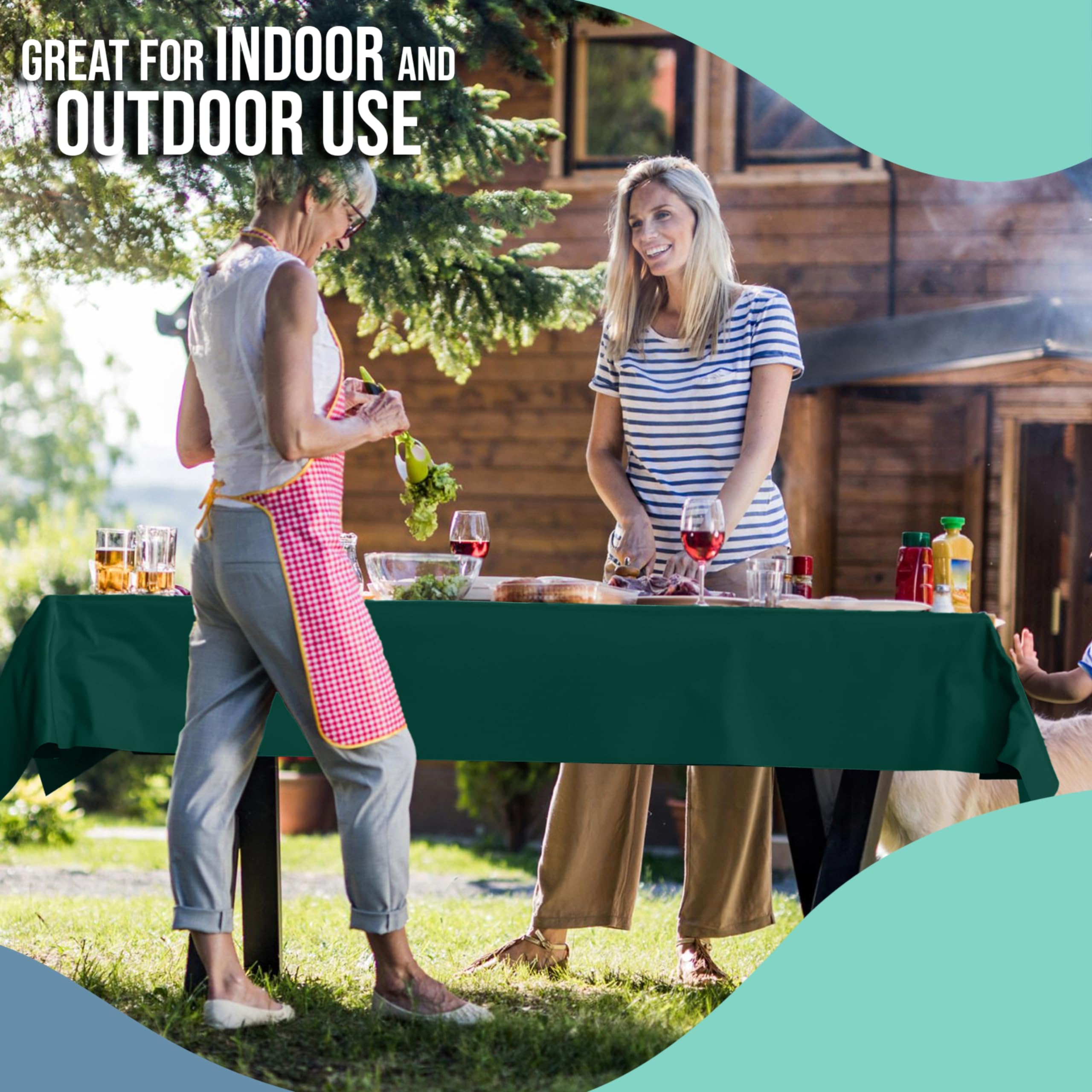 40 In. x 300 Ft. Premium Dark Green Table Roll | Case of 4