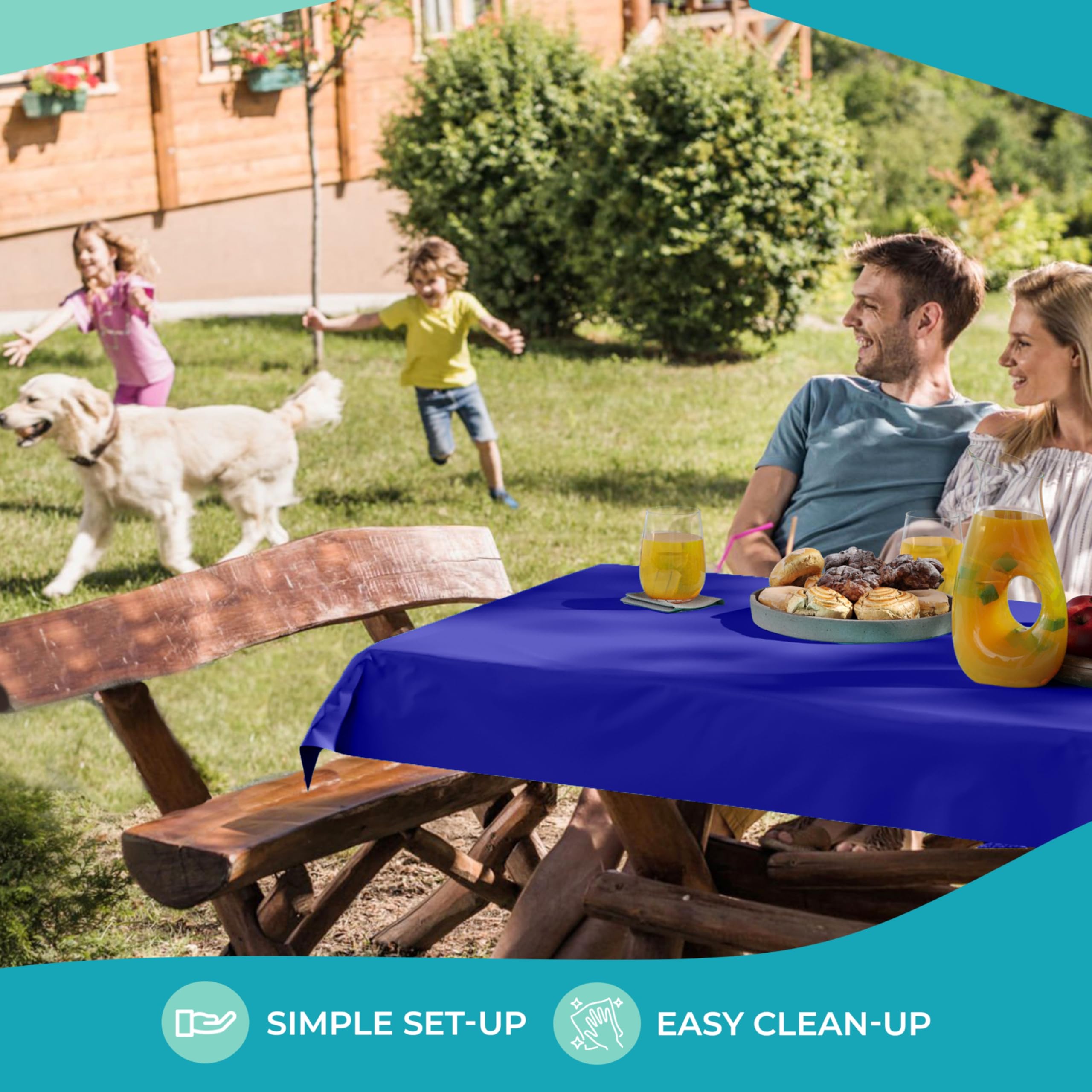 40 In. x 300 Ft. Premium Navy Blue Table Roll | Case of 4