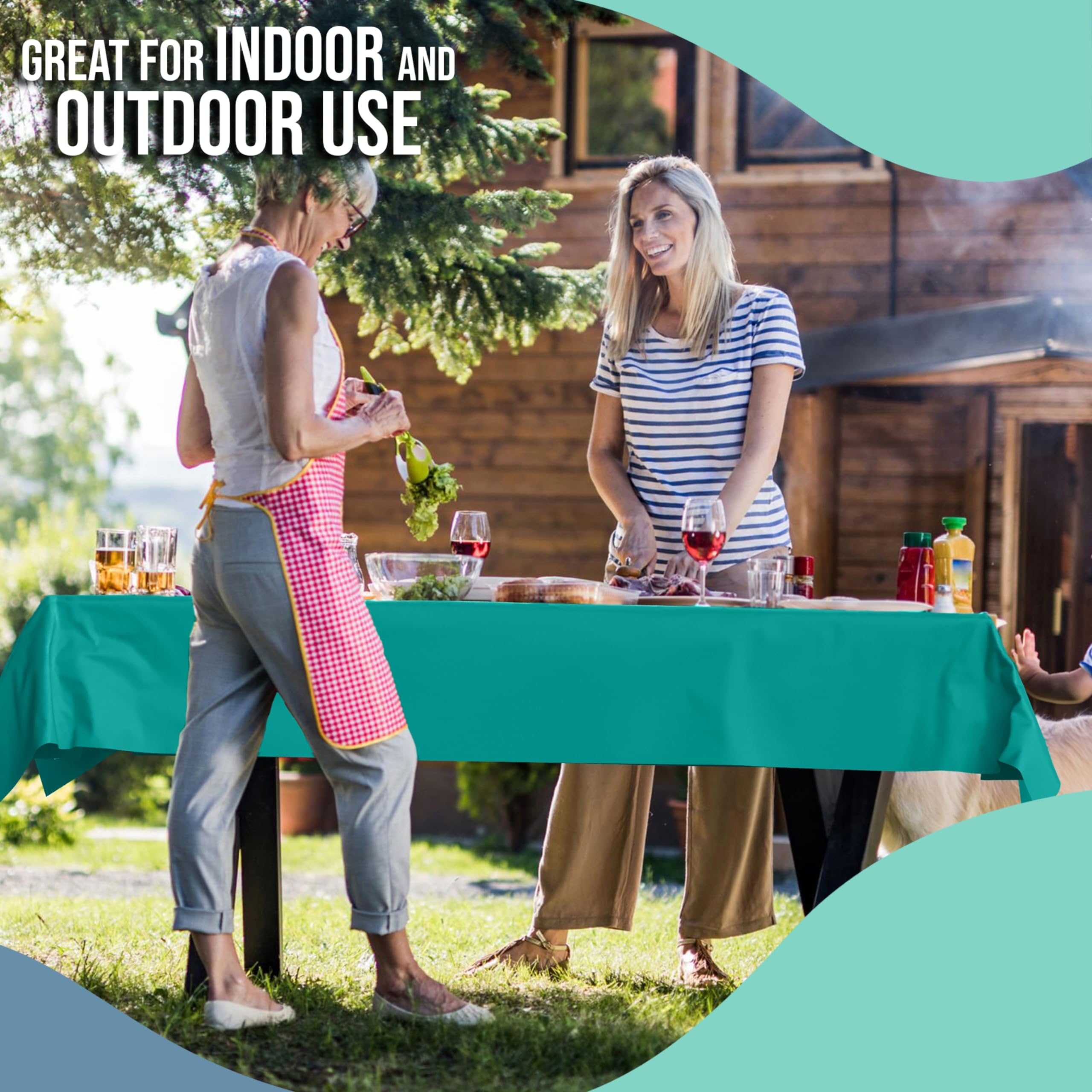 40 In. x 300 Ft. Premium Teal Table Roll | Case of 4