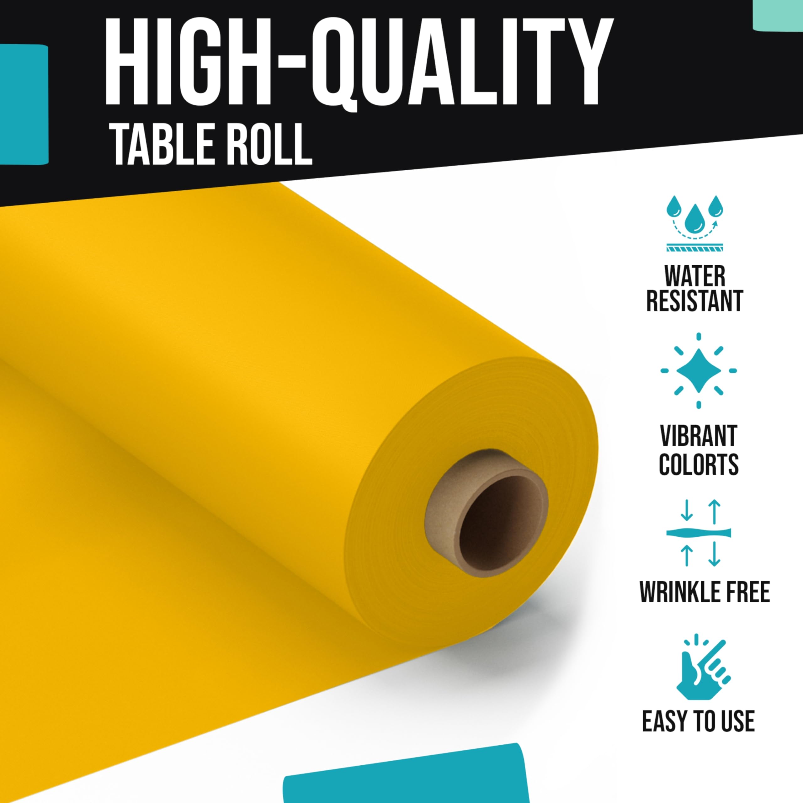 40 In. x 100 Ft. Yellow Table Roll | Case of 6