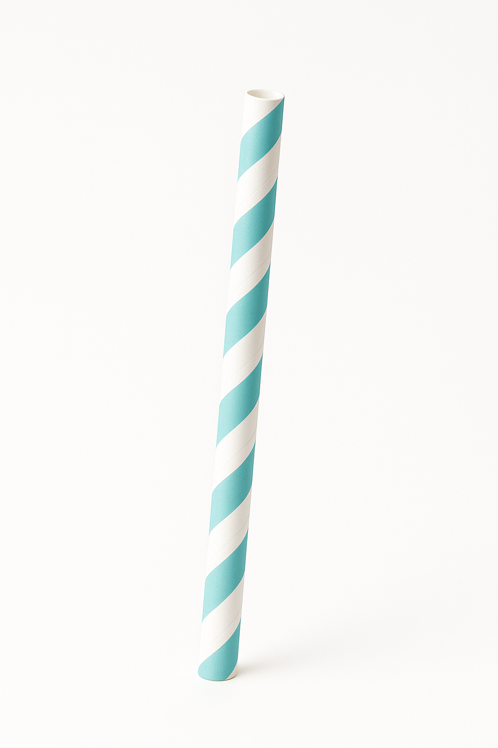 Vibrant Aqua Striped Paper Straws