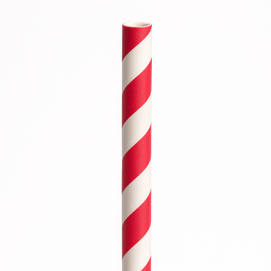 Apple Red Paper Straws - Pack of 100