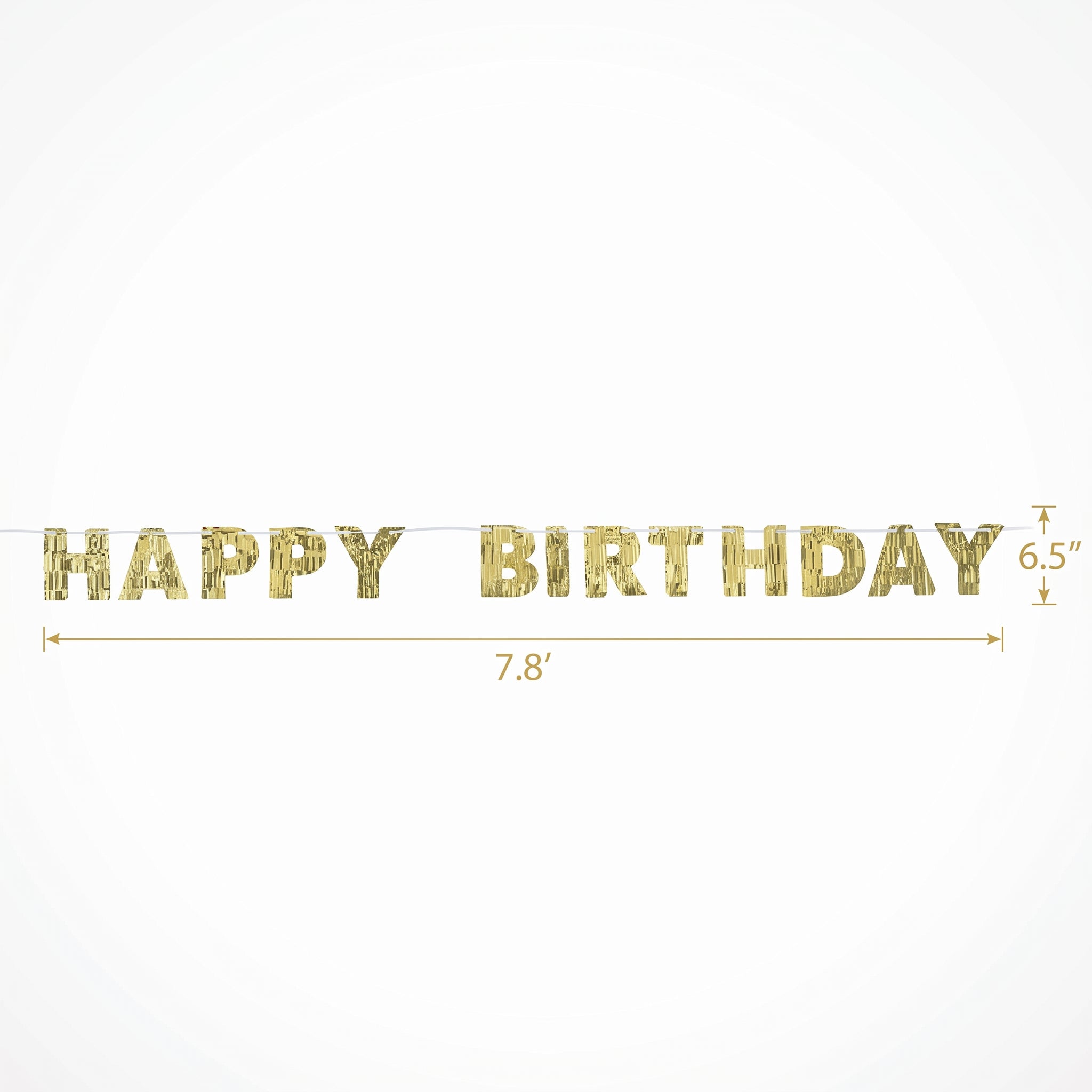 Golden Age "Happy Birthday" Gold Letter Banner