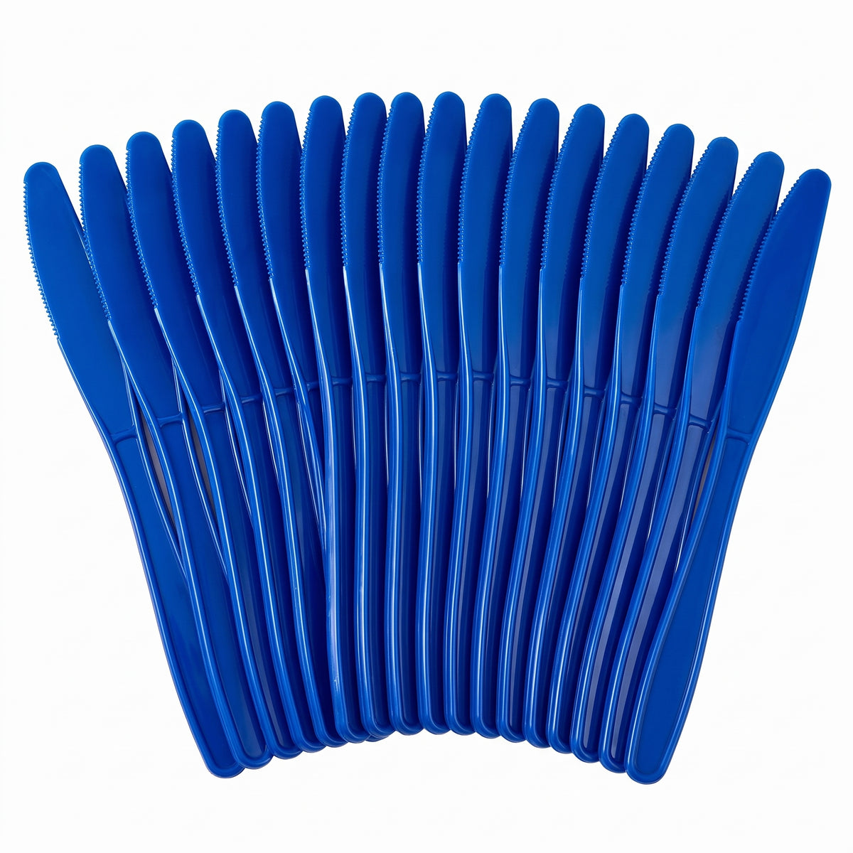Royal Blue Plastic Knives - Pack of 20 - 7.5 in.
