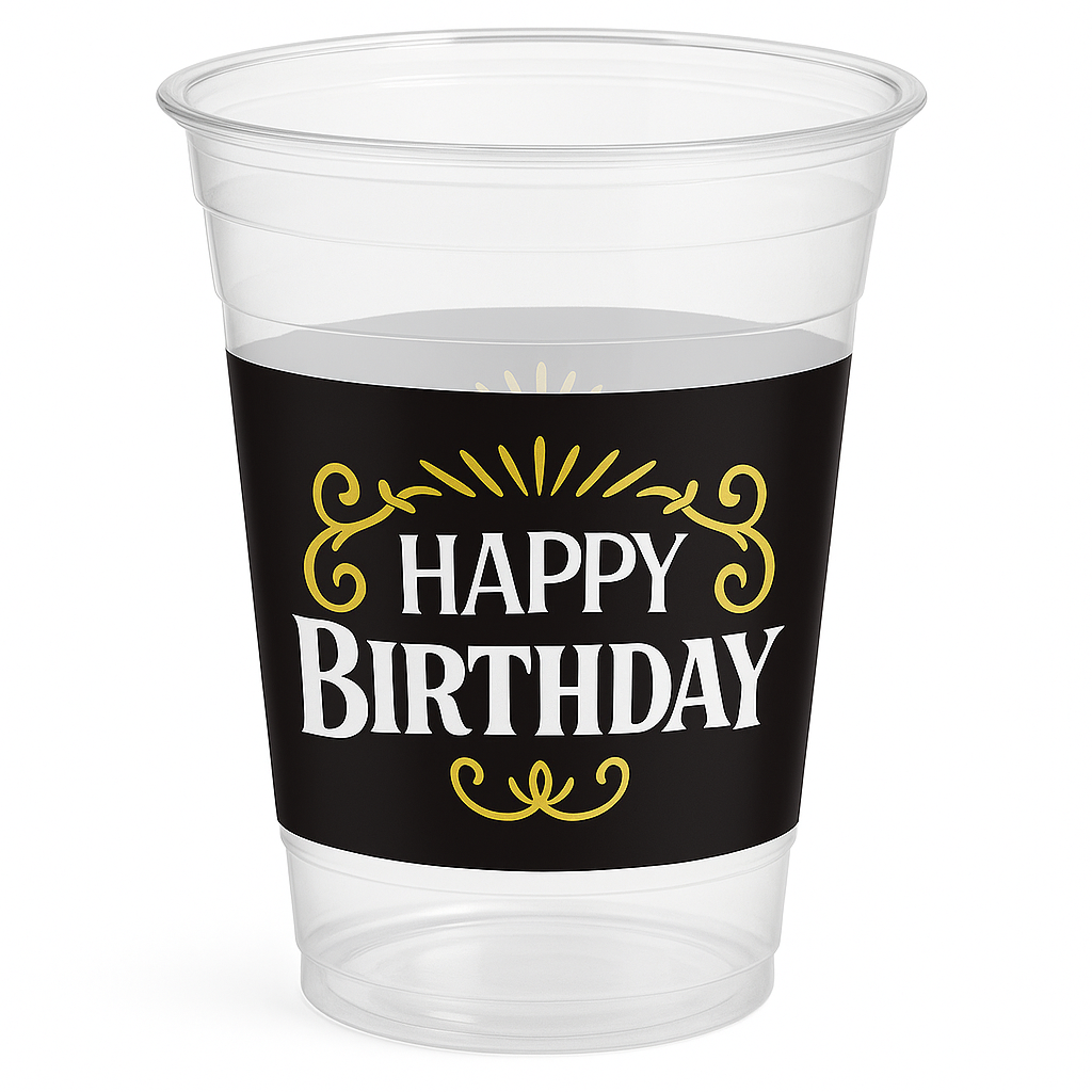 "Happy Birthday" 18oz Plastic Tumbler