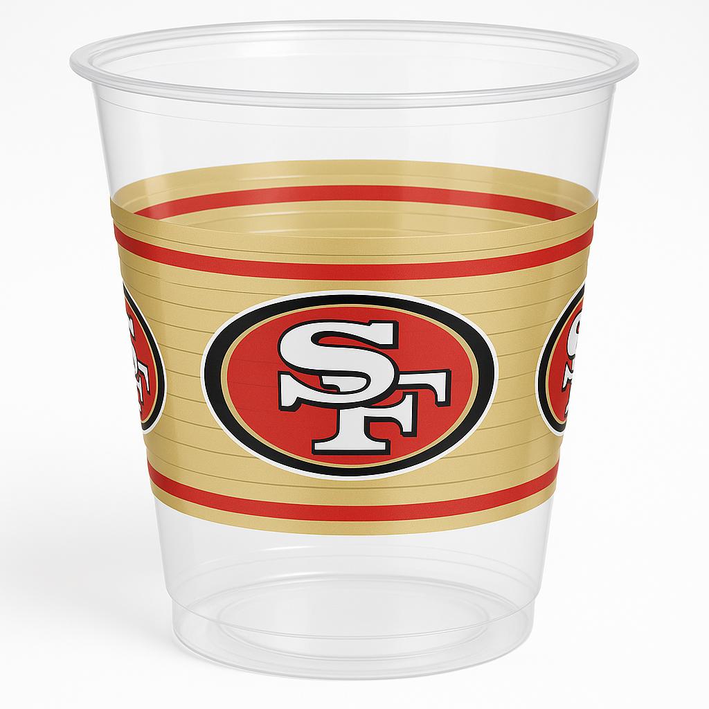 San Francisco 49ers NFL Plastic Cups, 25-Pack
