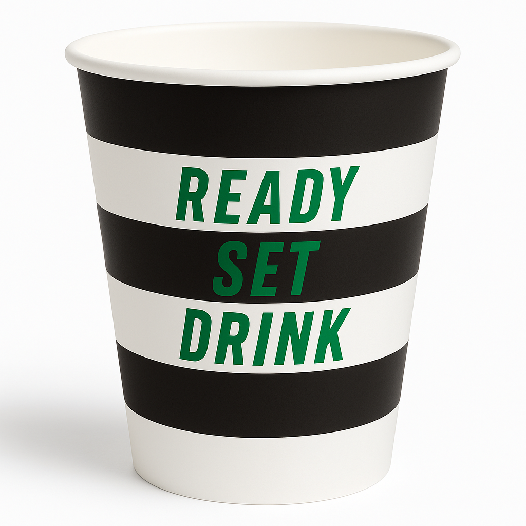 Ready Set Drink 12 oz Football Paper Cups
