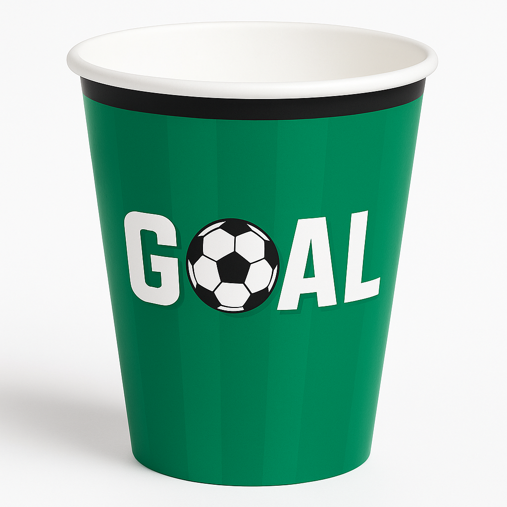 Soccer "Goal" Paper Cups, 12oz, 20 Pack