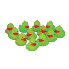 Glow In The Dark Mini Ducks - 12 Count