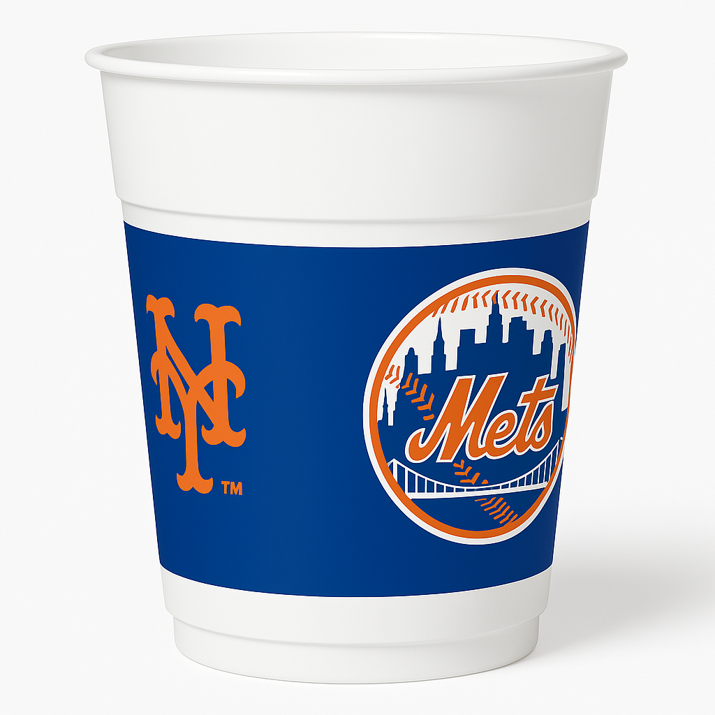 New York Mets 16oz Plastic Cups - MLB Official