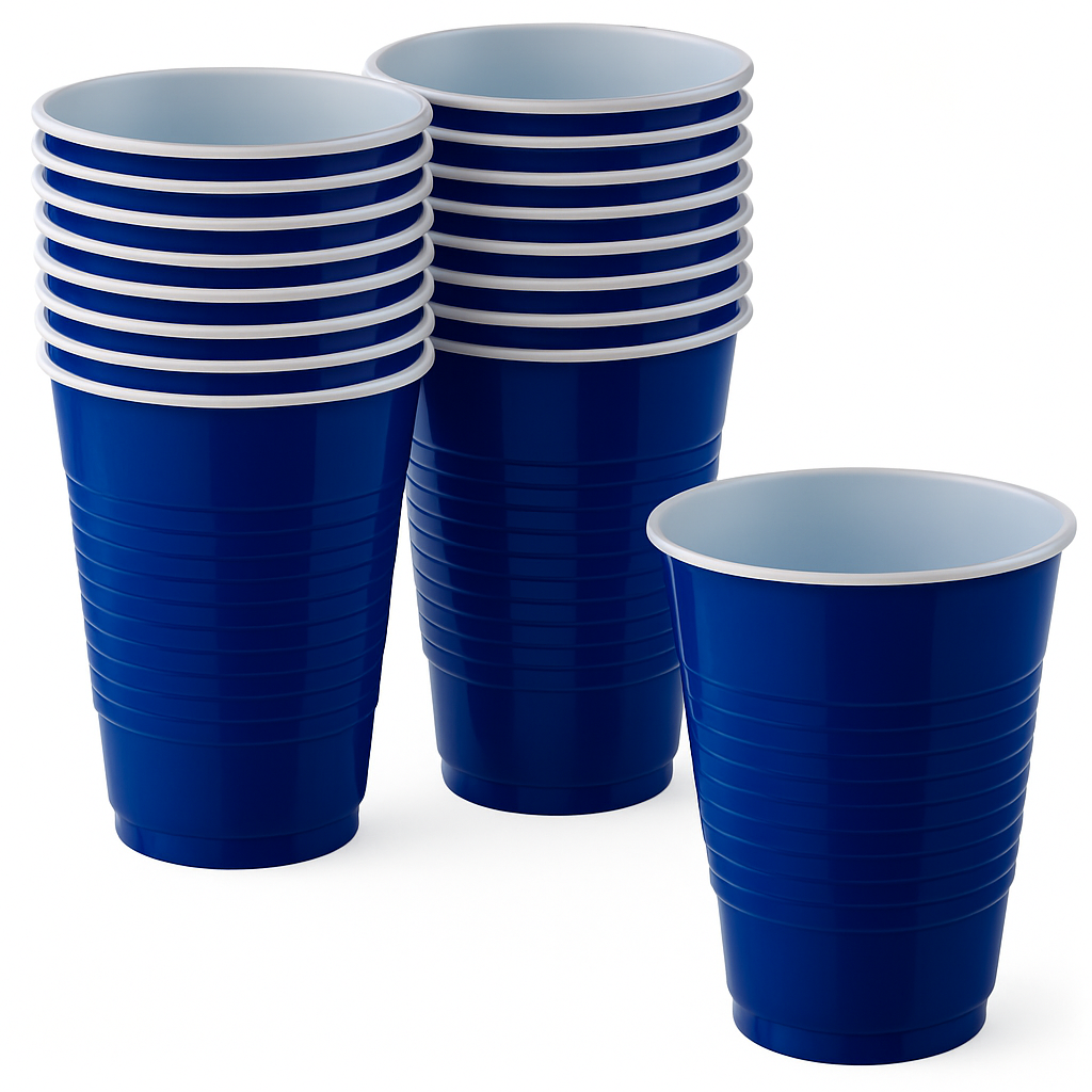 Royal Blue Plastic Party Cups - 18 oz