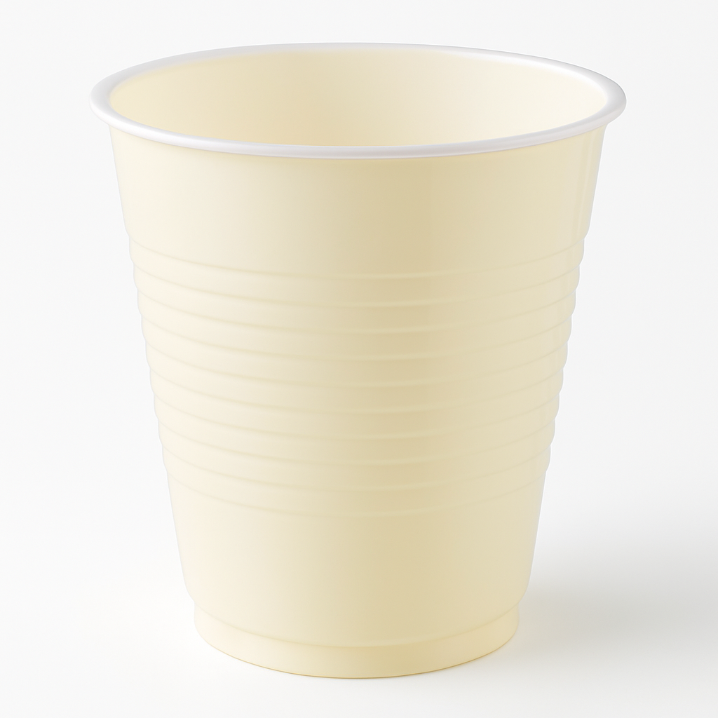 Vanilla Cream 18oz Plastic Cups - Set of 20