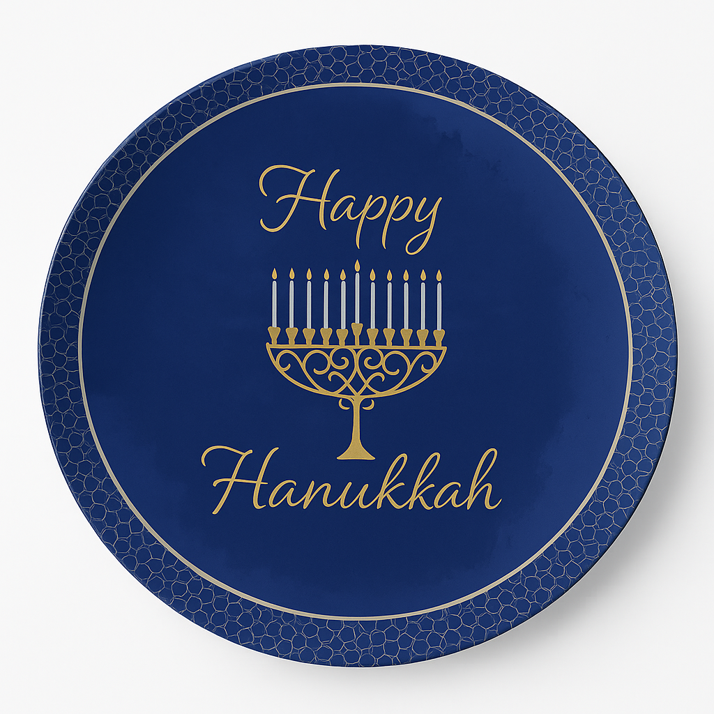 Happy Hanukkah Melamine Serving Platter