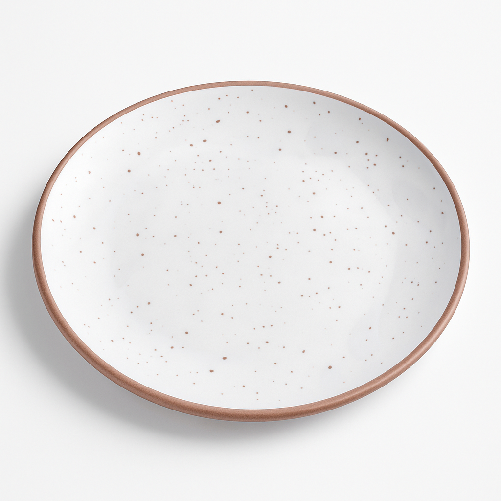 Elegant 10.5" Rose Gold Melamine Dinner Plate
