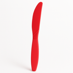 Vibrant Red Plastic Knives - 16 Count