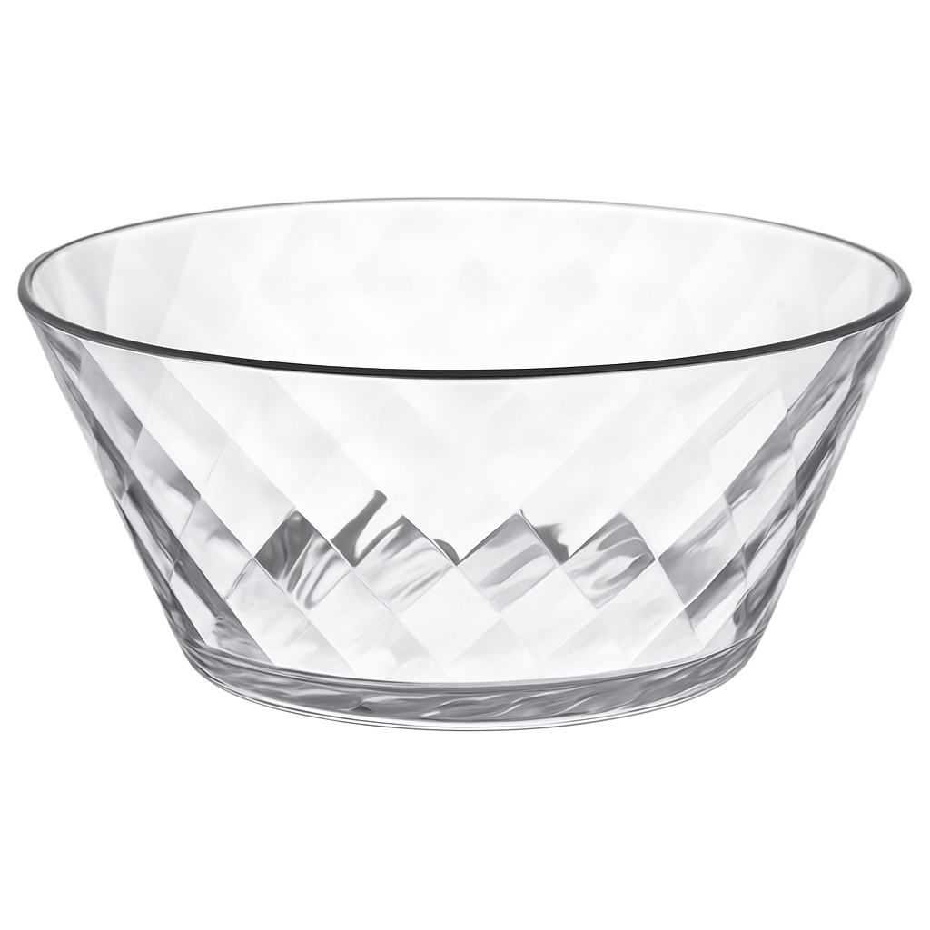 Elegant Large Diamond Acrylic Serving Bowl