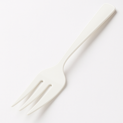 Elegant White Plastic Serving Forks - 9.75"