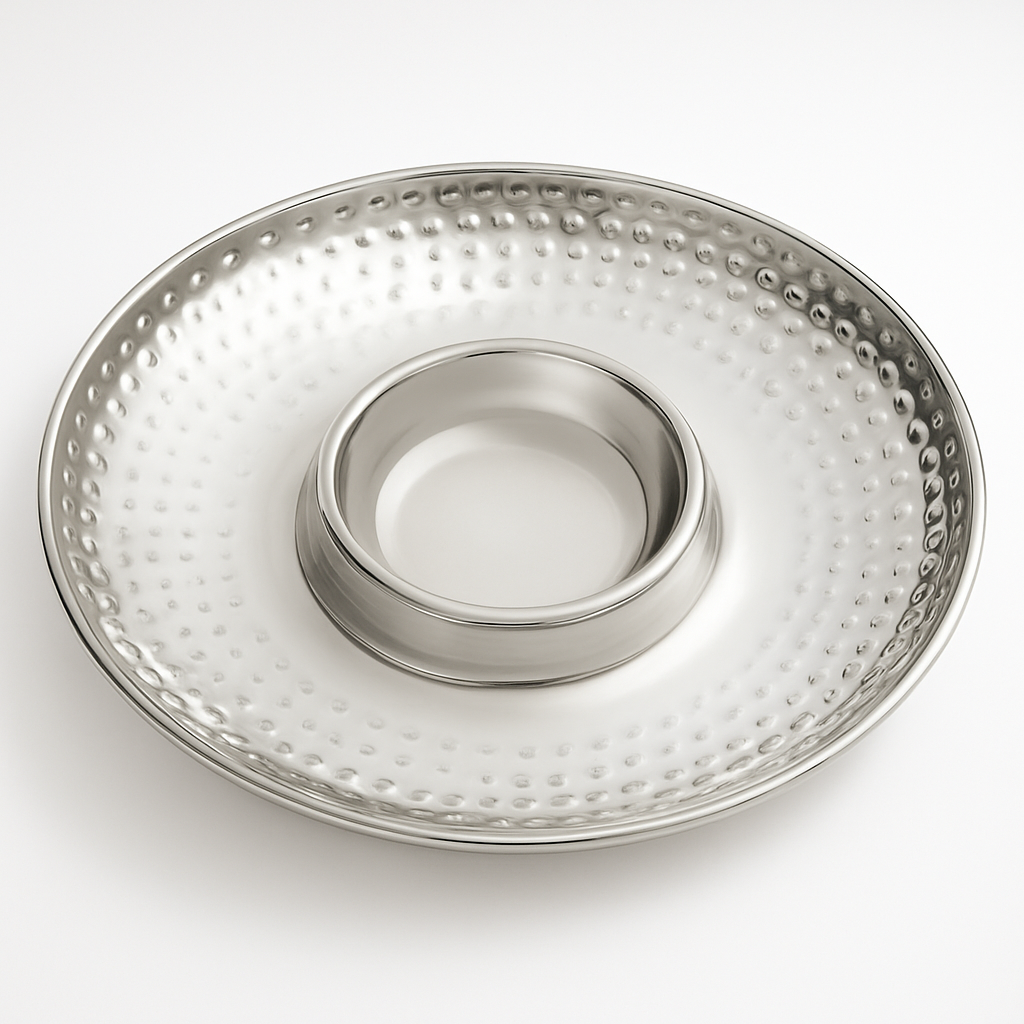 Premium 14" Stainless Steel Chip and Dip Tray