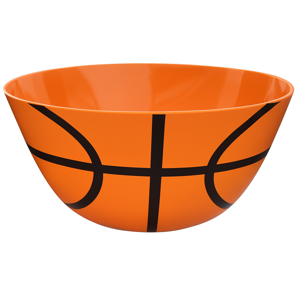 Basketball-Themed Melamine Serving Bowl