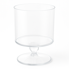 Clear Plastic Cylinder Jar with Pedestal, 48oz Capacity