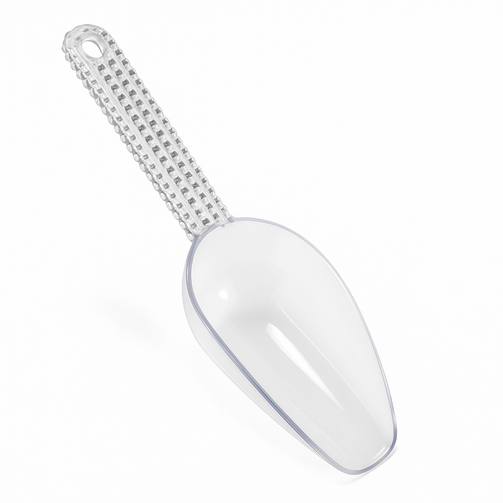 Clear Rhinestone Plastic Candy Scoop - 6.5 inches