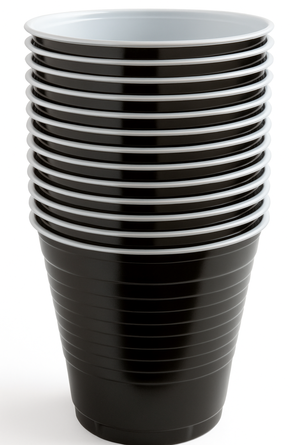Elegant Black 18oz Plastic Party Cups - Pack of 50