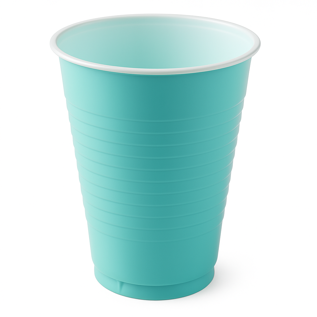 Robin's Egg Blue 12oz Plastic Cups - 50 Pack