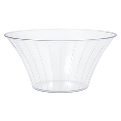 Medium Flared Clear Plastic Serving Bowl - 30 oz