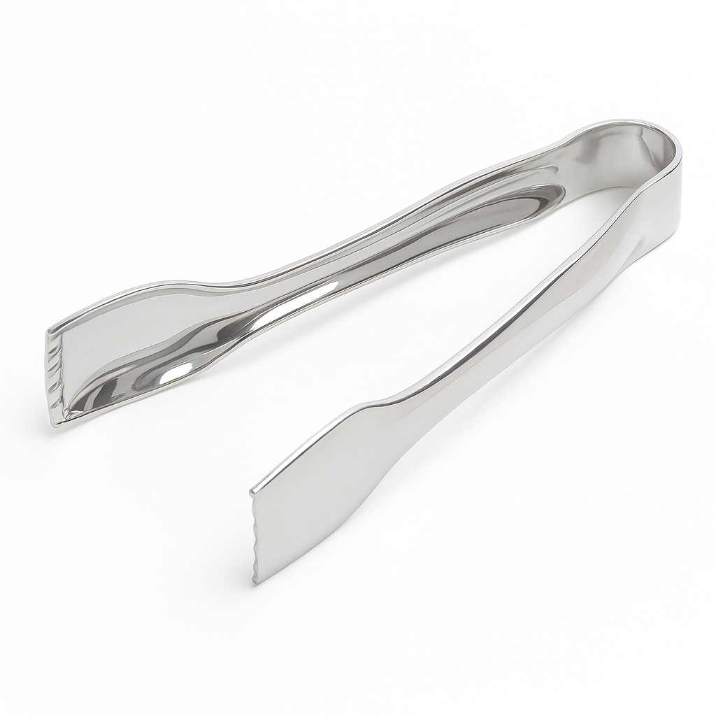 Silver Plastic Mini Serving Tongs - 3 Pack