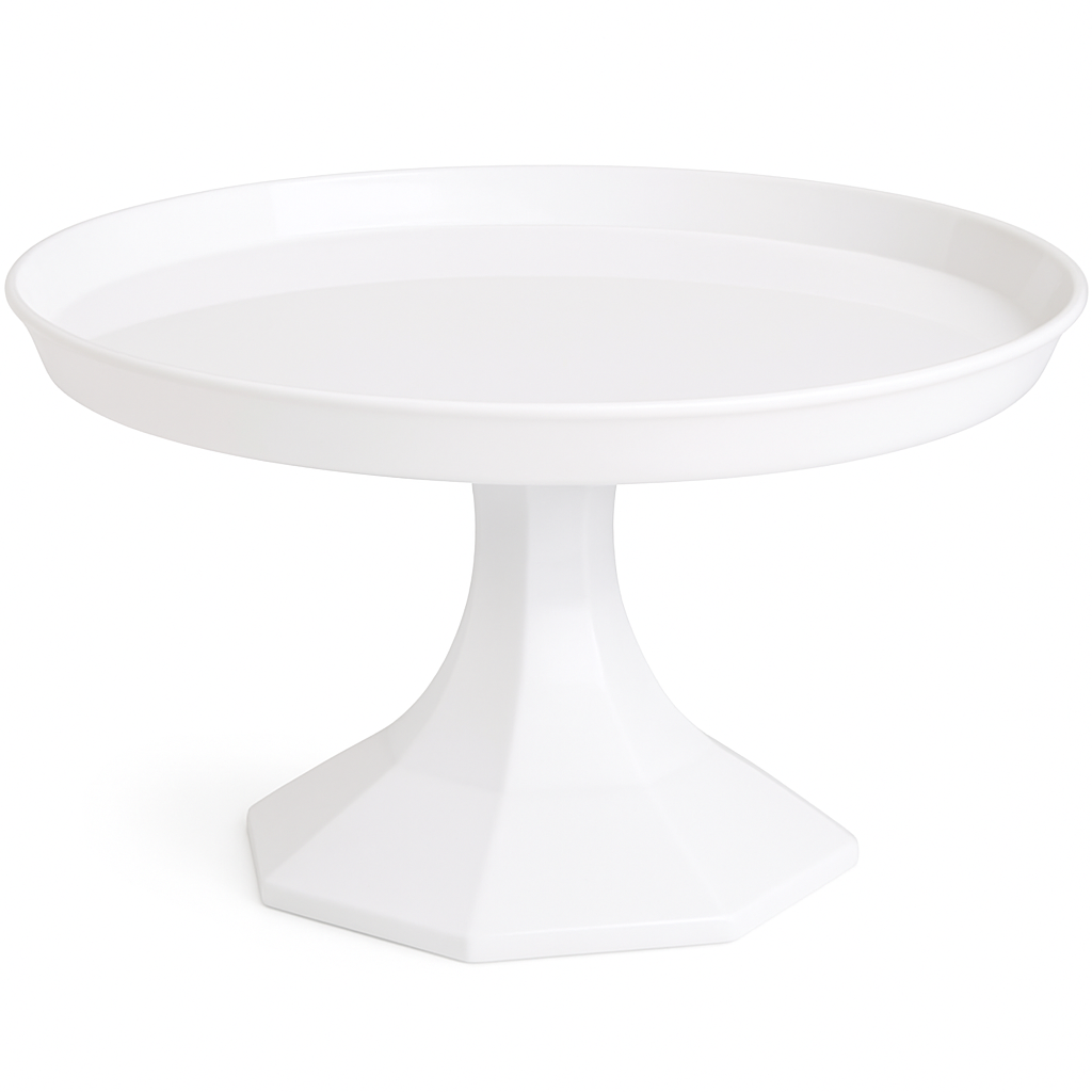 Elegant Medium White Cake Stand - 11-inch Dessert Display