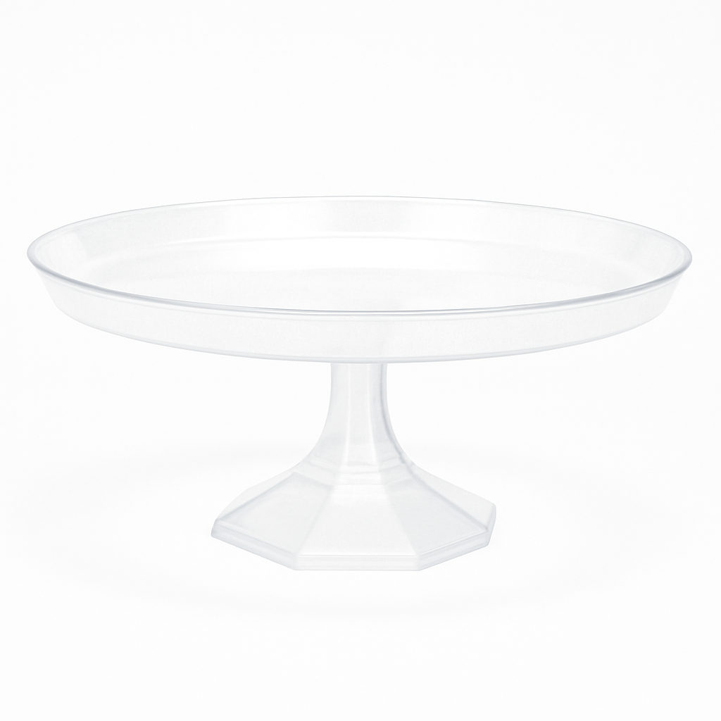 Medium Clear Plastic Cake Stand for Elegant Dessert Displays