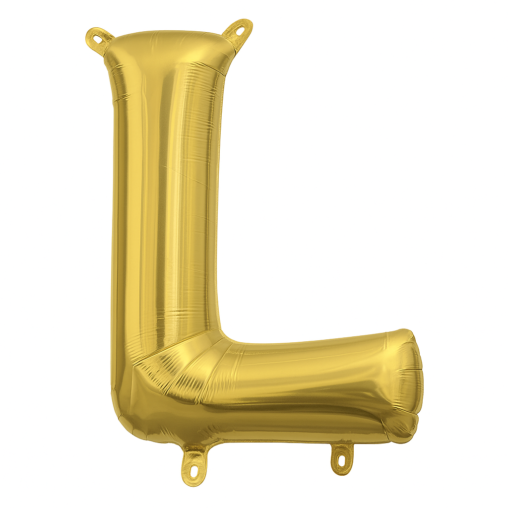 Gold Letter L Balloon - Air-Filled Foil