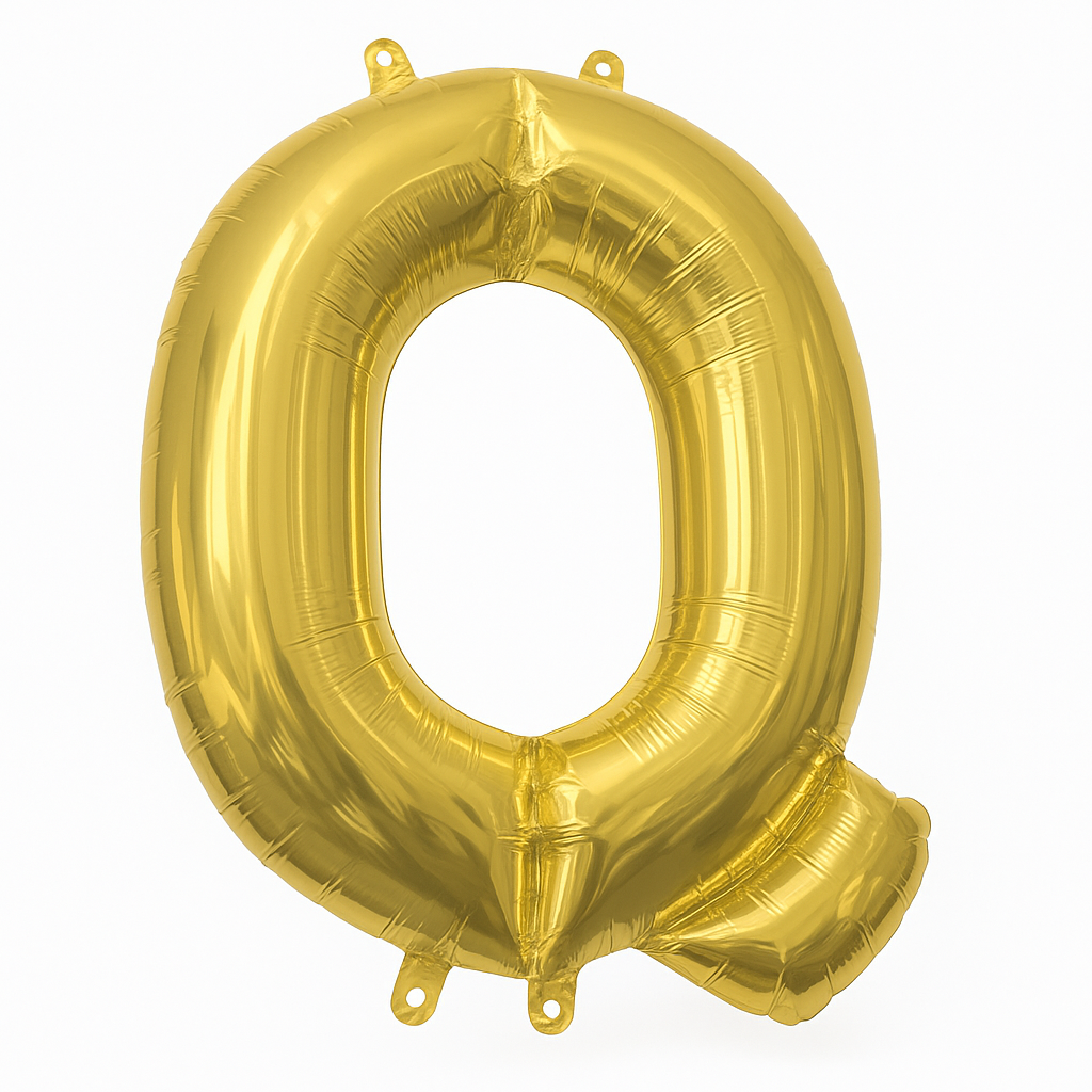 Metallic Gold Letter "Q" Foil Balloon