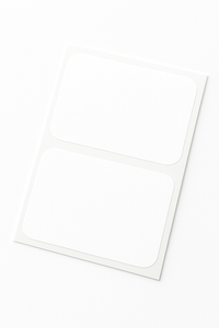 Plain White Name Tags - 100 Pack for Events