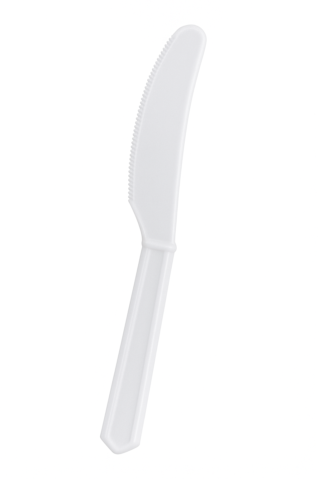 Frosty White Plastic Economy Knives