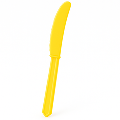 Yellow Sunshine Plastic Knives - Economy Pack