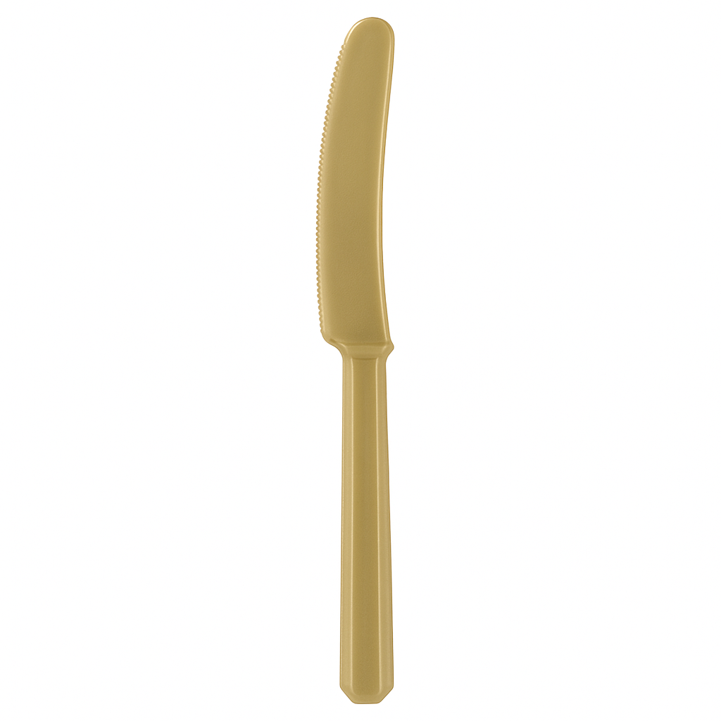 Elegant Gold Plastic Knives