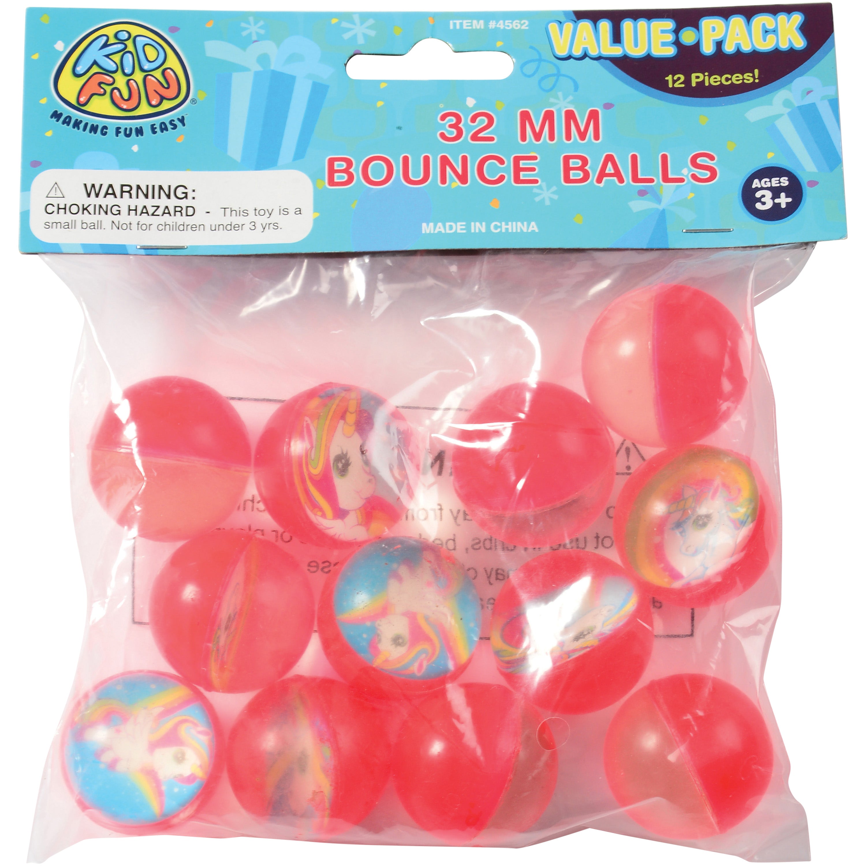 Unicorn Bounce Balls/12 Per Pkg - 12 Count