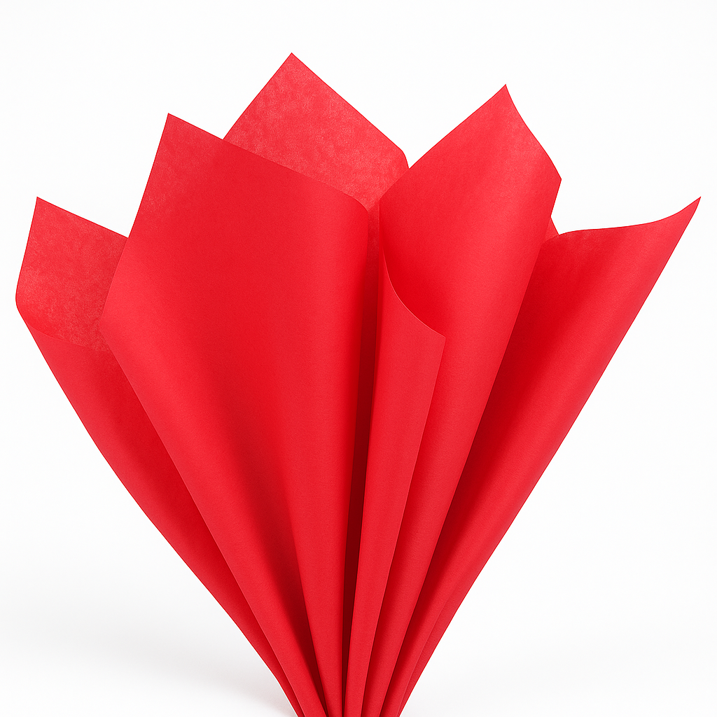 Vibrant Red Tissue Paper - 8 Count Pack
